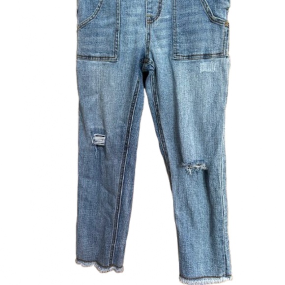 Lucky Brand Big Girls Light Wash Blue Denim Overalls Sz-12 - Picture 4 of 7